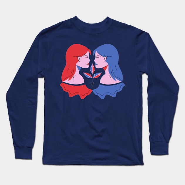 Gemini - The Twins Long Sleeve T-Shirt by novaispurple